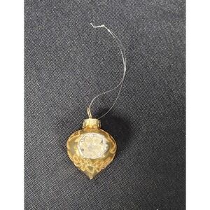 Kathe Wohlfahrt Gold Glass Christmas Tree Ornament Miniature Ornament